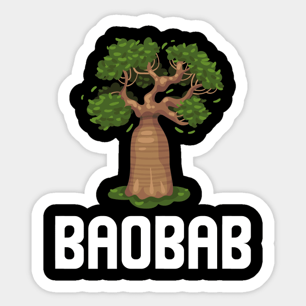 Baobab Upside Down Tree Baobab Madagascar Sticker by soufyane